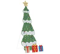 vidaXL Albero di Natale Illuminato con 3 Scatole Regalo 2D Bianco Caldo, Soggiorno, Decorazione Albero di Natale, Luci Festive, Addobbi per Casa, Illuminazione LED per Le Feste