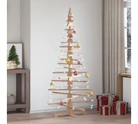 vidaXL Albero di Natale Decorativo in Legno 180 cm Legno Massello Pino, Albero di Natale Decorativo, Albero Natalizio Decorativo, Albero Natalizio
