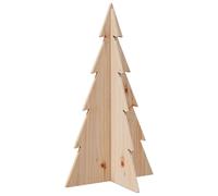 vidaXL Albero di Natale in legno da decorare 80 cm in legno di pino massiccio