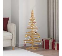 vidaXL Albero di Natale in Legno Marrone 120 cm Legno di Pino massello, Salotto, Albero di Natale Moderno, Decorazioni rustiche, Creativo Display in Legno di Pino, Idee Fai-da-Te