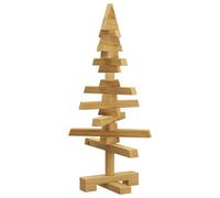 vidaXL Albero di Natale in Legno Marrone 60 cm Legno di Pino massello, Salotto, Albero di Natale Moderno, Decorazioni rustiche, Creativo Display in Legno di Pino, Idee Fai-da-Te
