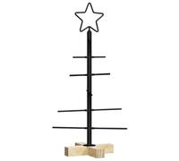 vidaXL Albero di Natale in Metallo con Supporto Nero 60 cm, Albero di Natale in Metallo Minimalista, Decorazione Natalizia Moderna per Ogni casa. Stile e semplicità