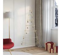 vidaXL Albero di Natale in metallo con supporto Oro 180 cm