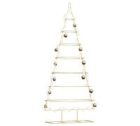 vidaXL Albero di Natale in metallo con supporto Oro 209 cm