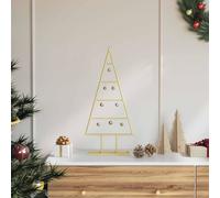vidaXL Albero di Natale in Metallo con Supporto Oro 60 cm, Albero di Natale in Metallo, Decorazione Festiva per Interni, Pezzo d'arredo Elegante, Tocco stagionale per casa