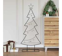vidaXL Albero di Natale in metallo Nero 125 cm Acciaio