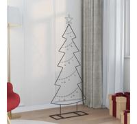 vidaXL Albero di Natale in metallo Nero 150 cm Acciaio
