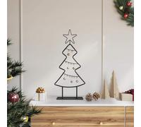 vidaXL Albero di Natale in metallo Nero 60 cm Acciaio