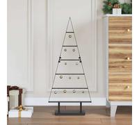 vidaXL Albero di Natale in Metallo con Supporto Nero 90 cm Acciaio, Soggiorno, Albero in Metallo, Decorazioni Minimaliste, Natale Moderno, Esposizione in Acciaio Contemporaneo