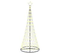 vidaXL Albero di Natale LED Bianco Caldo 100 x 100 x 250 cm Metallo, Soggiorno Moderno, luci Natalizie Resistenti, Stringhe Festive, Decorazioni per Natale, Atmosfera stagionale