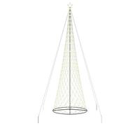 vidaXL Albero di Natale LED Bianco Caldo 160 x 160 x 500 cm Metallo, Soggiorno Moderno, luci Natalizie Resistenti, Stringhe Festive, Decorazioni per Natale, Atmosfera stagionale