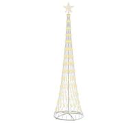 vidaXL Albero di Natale LED Bianco Caldo 70 x 70 x 250 cm Metallo, Soggiorno Moderno, luci Natalizie Resistenti, Stringhe Festive, Decorazioni per Natale, Atmosfera stagionale