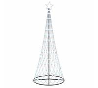 vidaXL Albero di Natale LED Bianco Freddo 100 x 100 x 250 cm Metallo, Soggiorno Moderno, luci Natalizie Resistenti, Stringhe Festive, Decorazioni per Natale, Atmosfera stagionale