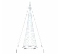 vidaXL Albero di Natale LED Bianco Freddo 138.5 x 138.5 x 399 cm, Soggiorno Moderno, luci Natalizie Resistenti, Stringhe Festive, Decorazioni per Natale, Atmosfera stagionale