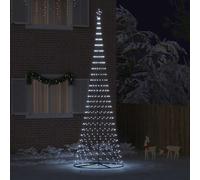 vidaXL Albero di Natale LED Bianco Freddo 160 x 160 x 500 cm Metallo, Soggiorno Moderno, luci Natalizie Resistenti, Stringhe Festive, Decorazioni per Natale, Atmosfera stagionale