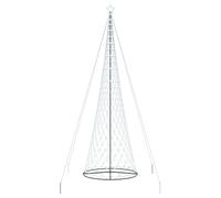 vidaXL Albero di Natale LED Bianco Freddo 160 x 160 x 500 cm Metallo, Soggiorno Moderno, luci Natalizie Resistenti, Stringhe Festive, Decorazioni per Natale, Atmosfera stagionale