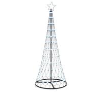 vidaXL Albero di Natale LED Bianco Freddo 71 x 71 x 184.5 cm Metallo, Soggiorno Moderno, luci Natalizie Resistenti, Stringhe Festive, Decorazioni per Natale, Atmosfera stagionale