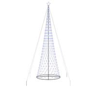 vidaXL Albero di Natale LED Blu 138.5 x 138.5 x 399 cm Metallo, Soggiorno Moderno, luci Natalizie Resistenti, Stringhe Festive, Decorazioni per Natale, Atmosfera stagionale