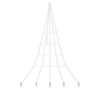 vidaXL Albero di Natale LED con 168 LED Bianco freddo 306 cm Metallo, Decorazione Moderna per Soggiorno, Struttura in Metallo, Albero LED con Luci USB, Atmosfera Festiva per Esterno e Giardino