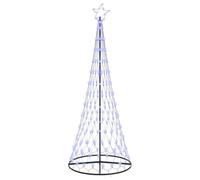 vidaXL Albero di Natale LED con 290 LED Blu 100 x 100 x 250 cm Metallo, Soggiorno Moderno, luci Natalizie Resistenti, Stringhe Festive, Decorazioni per Natale, Atmosfera stagionale