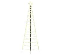 vidaXL Albero di Natale LED con 390 LED Bianco Caldo 250 cm Ferro, Decorazione Albero LED Moderna, luci Decorative per Interni, Facili da Montare e Super efficienti