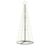 vidaXL Albero di Natale LED con 390 LED Bianco Caldo 250 cm Ferro, Soggiorno, Moderna Decorazione Natalizia a LED, alberello Luminoso, String Lights Festive per Feste, Indoor
