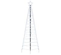 vidaXL Albero di Natale LED con 390 LED Bianco Freddo 250 cm Ferro, Decorazione Albero LED Moderna, luci Decorative per Interni, Facili da Montare e Super efficienti