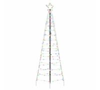 vidaXL Albero di Natale LED con 390 LED Multicolore 250 cm Ferro, Decorazione Albero LED Moderna, luci Decorative per Interni, Facili da Montare e Super efficienti