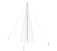 vidaXL Albero di Natale LED con 800 LED Bianco Freddo 400 cm Ferro, Decorazione Albero LED Moderna, luci Decorative per Interni, Facili da Montare e Super efficienti