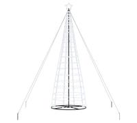 vidaXL Albero di Natale LED con 800 LED Bianco Freddo 400 cm Ferro, Soggiorno, Moderna Decorazione Natalizia a LED, alberello Luminoso, String Lights Festive per Feste, Indoor