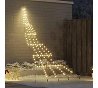 vidaXL Albero di Natale LED con picchetti per il terreno Bianco caldo