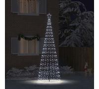 vidaXL Albero di Natale LED con picchetti per il terreno Bianco freddo