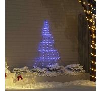 vidaXL Albero di Natale LED con picchetti per il terreno Blu 180 cm