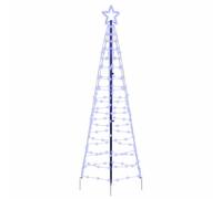 vidaXL Albero di Natale LED con 390 LED Blu 250 cm Ferro, Decorazione Albero LED Moderna, luci Decorative per Interni, Facili da Montare e Super efficienti