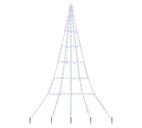 vidaXL Albero di Natale LED con picchetti per il terreno Blu 306 cm