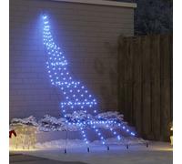 vidaXL Albero di Natale LED con 168 LED Blu 306 cm Metallo, Decorazione Moderna per Soggiorno, Struttura in Metallo, Albero LED con Luci USB, Atmosfera Festiva per Esterno e Giardino