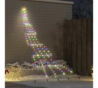 vidaXL Albero di Natale LED con 168 LED Multicolore 306 cm Metallo, Decorazione Moderna per Soggiorno, Struttura in Metallo, Albero LED con Luci USB, Atmosfera Festiva per Esterno e Giardino