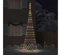 vidaXL Albero di Natale LED Multicolore 160 x 160 x 500 cm Metallo, Soggiorno Moderno, luci Natalizie Resistenti, Stringhe Festive, Decorazioni per Natale, Atmosfera stagionale
