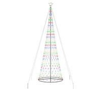 vidaXL Albero di Natale LED Multicolore 160 x 160 x 500 cm Metallo, Soggiorno Moderno, luci Natalizie Resistenti, Stringhe Festive, Decorazioni per Natale, Atmosfera stagionale