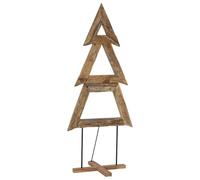 vidaXL Albero di Natale Marrone 180 cm Legno massello di teak