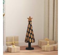 vidaXL Albero di Natale Marrone 61 cm Legno di teak solido
