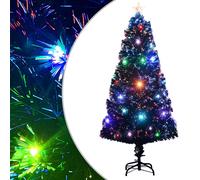 vidaXL Albero di Natale Preilluminato con Supporto 120 cm Fibra Ottica