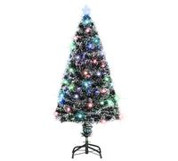 vidaXL Albero di Natale Preilluminato con Supporto 120 cm Fibra Ottica