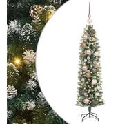 vidaXL Albero di Natale Artificiale Sottile con 150 LED Verde 120 cm