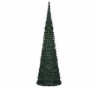 vidaXL Albero di Natale Preilluminato Pop-up con Stringa Decorazioni Natalizie Illuminazione Addobbi Feste FESTIVITÀ Invernali Verde 150 cm