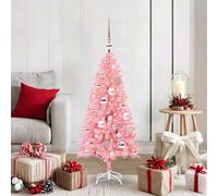 vidaXL Albero di Natale Rosa 120 cm PVC