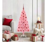 vidaXL Albero di Natale Rosa 120 cm PVC