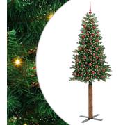 vidaXL Albero di Natale snodato Verde 210 cm