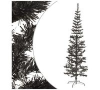 VIDAXL - Albero di Natale Sottile Nero 210 cm
