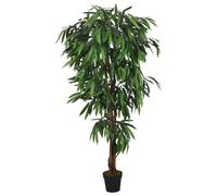 vidaXL Albero Mango Artificiale 600 Foglie 150 cm Verde